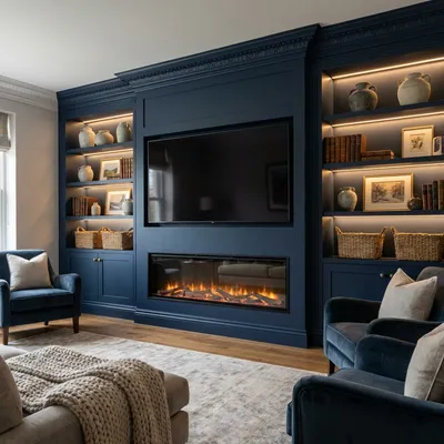 Living - Built-in Media - Navy