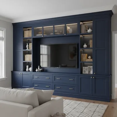 Living - Built-in Media - Navy