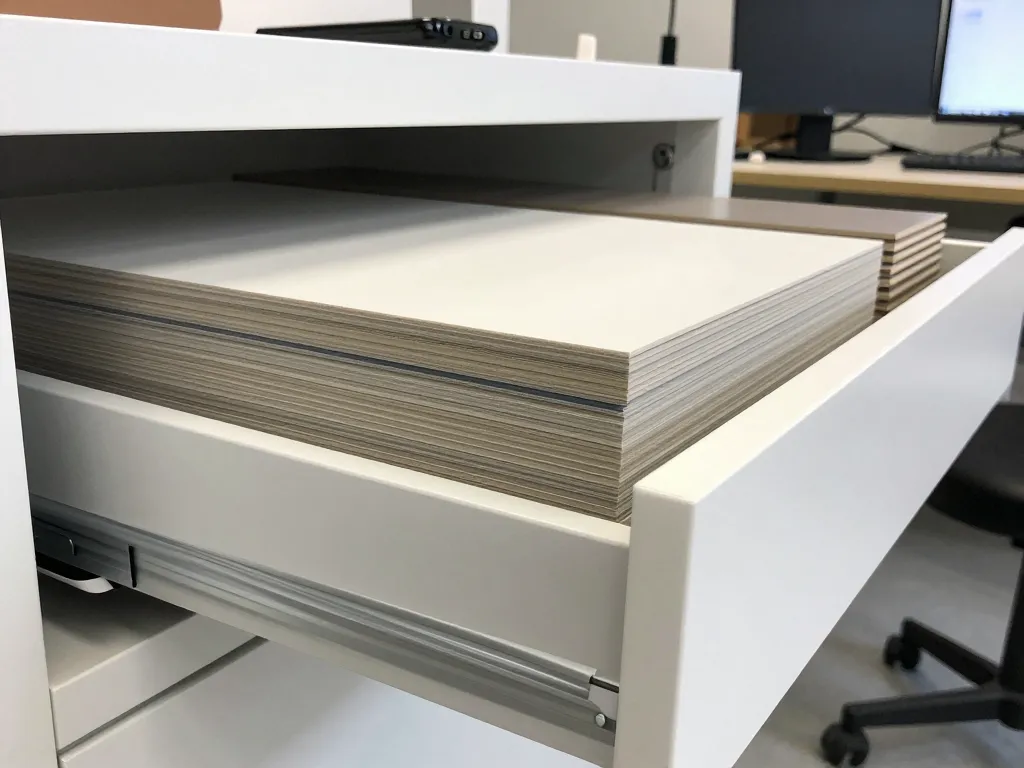 Custom joinery and millwork for architecture studio client presentation room