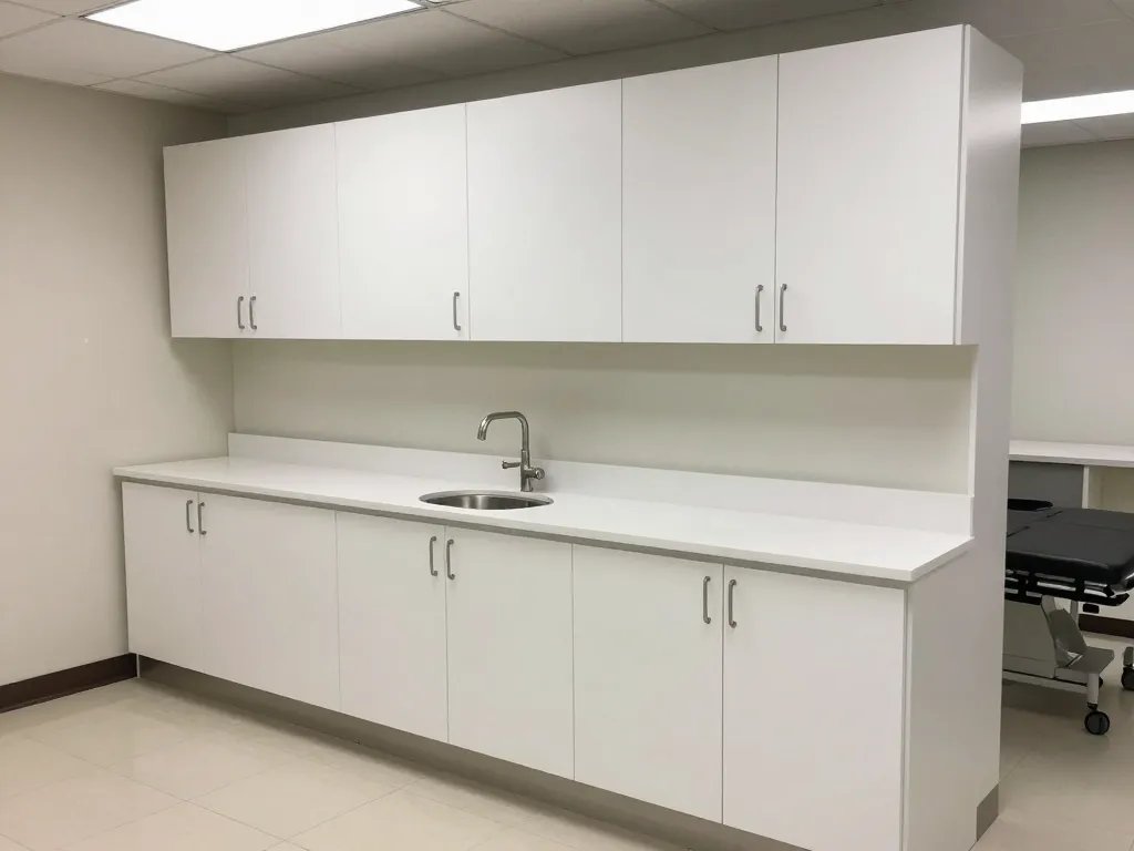 Custom medical clinic exam room cabinets in Huntsville, AL