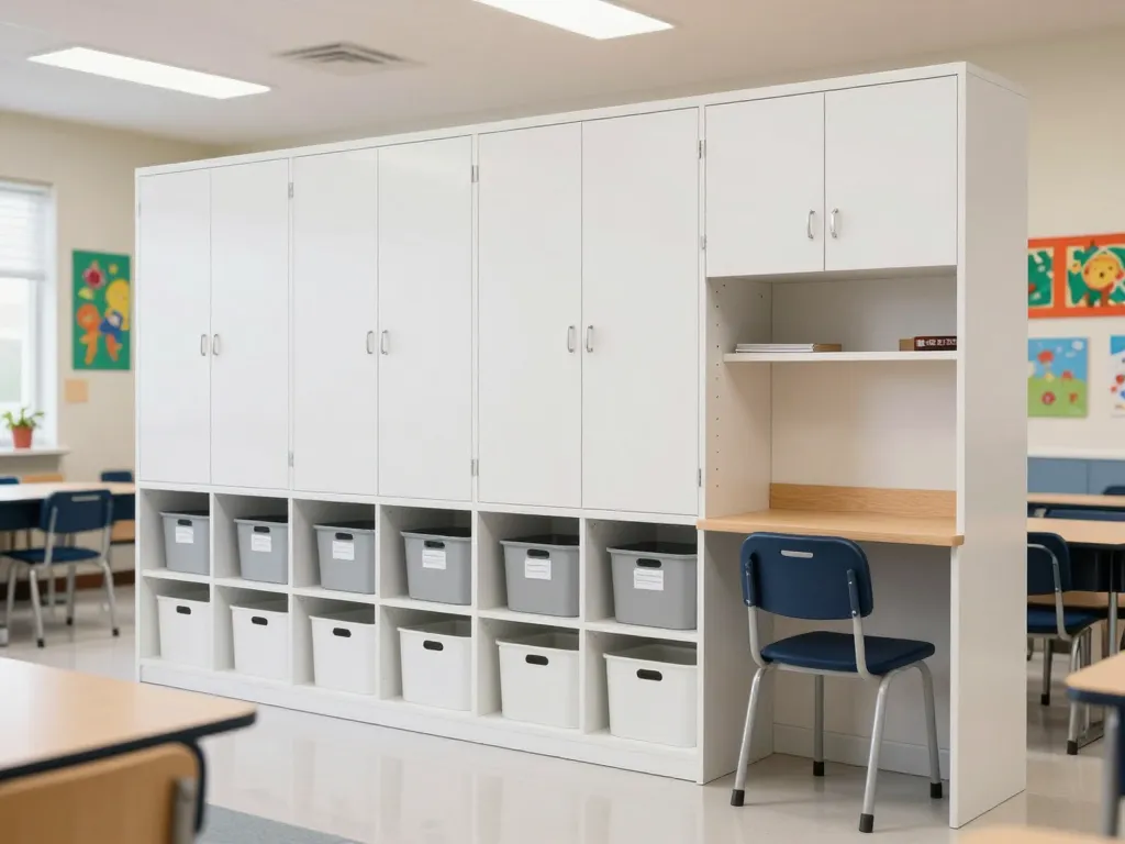 Custom classroom storage cabinets and science lab casework in Huntsville, AL
